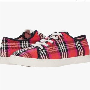 Kate Spade New York Vale pink multi plaid sneakers